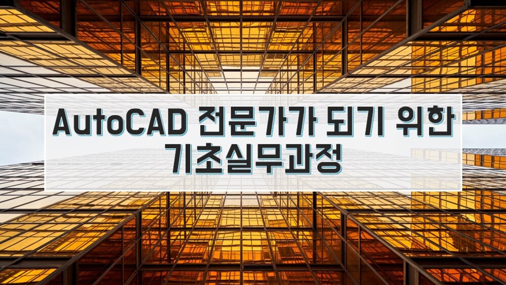 AutoCAD 전문가가 되기 위한 기초실무과정