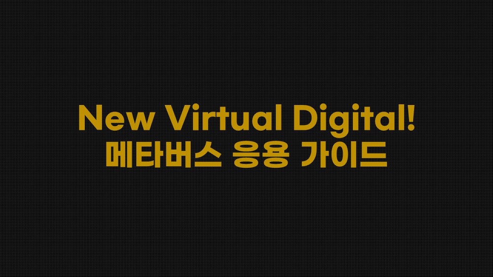 New Virtual Digital! 메타버스 응용 가이드